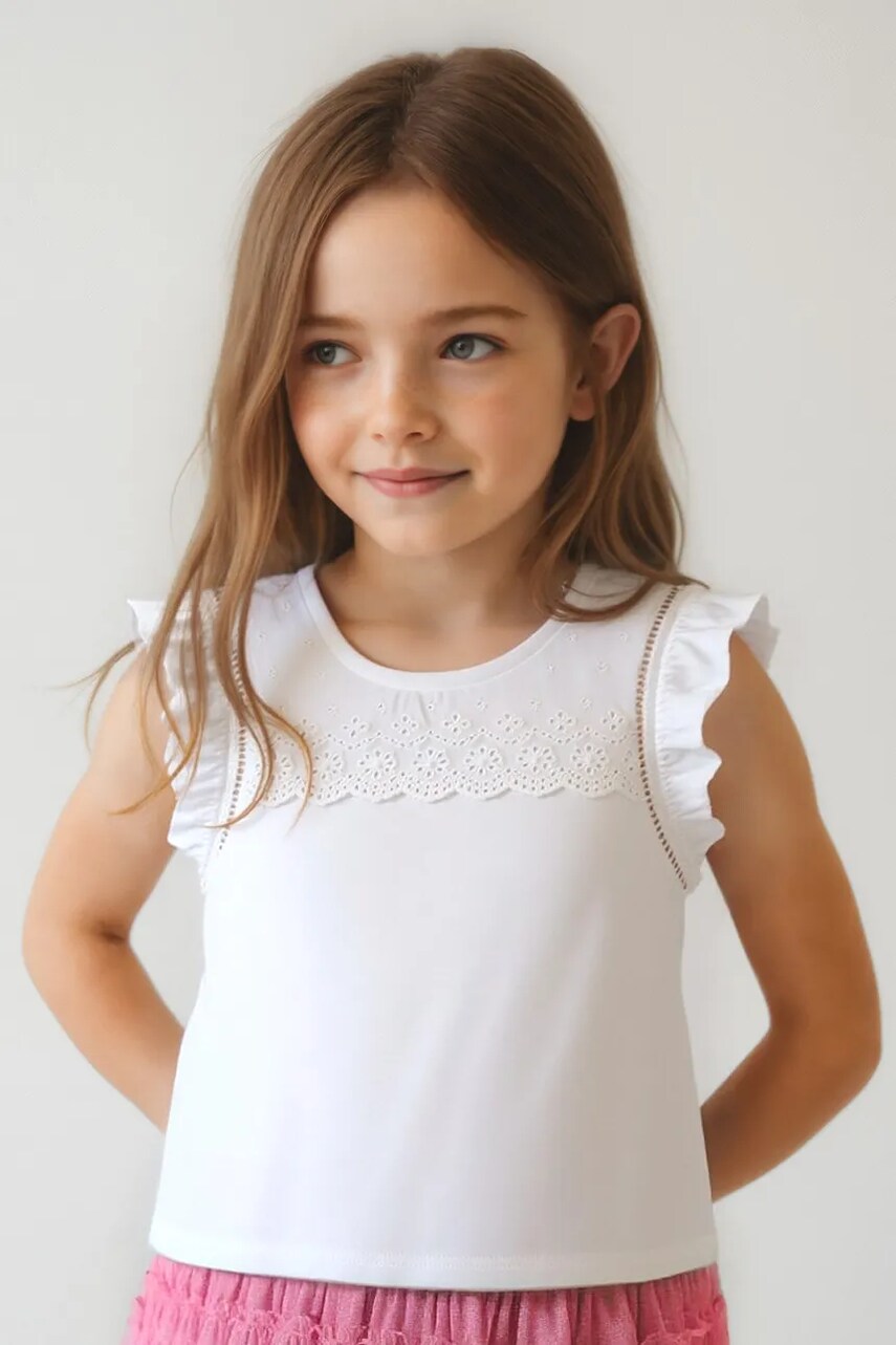 Mayoral tricou de bumbac pentru copii culoarea alb, 3020