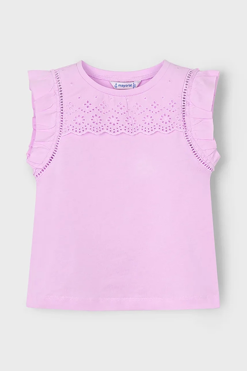 Mayoral tricou de bumbac pentru copii culoarea roz, 3020