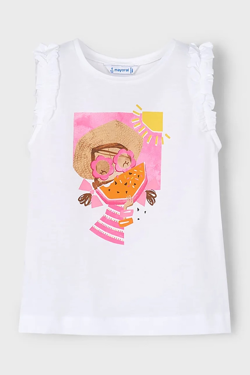 Детский хлопковый топ Mayoral цвет розовый 3021 Детский хлопковый топ Mayoral цвет розовый 3021