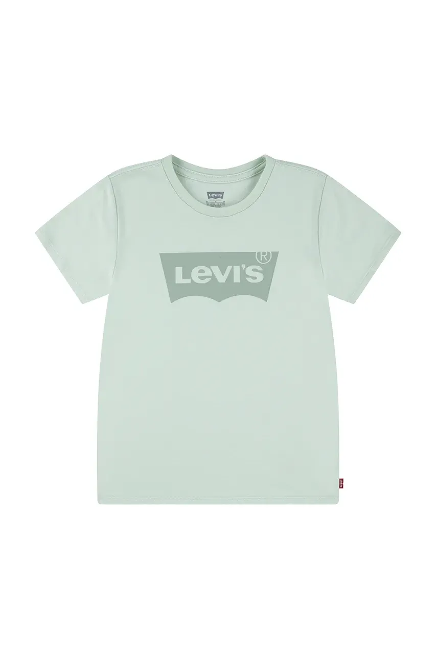 Levi\'s tricou de bumbac pentru copii BATWING TEE culoarea verde, 4EK825