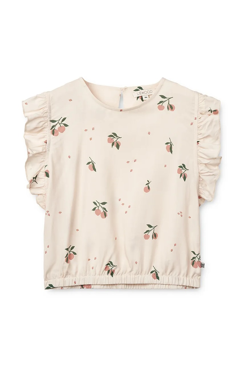 Liewood top copii Emery Printed Viscose Top culoarea bej, LW19838