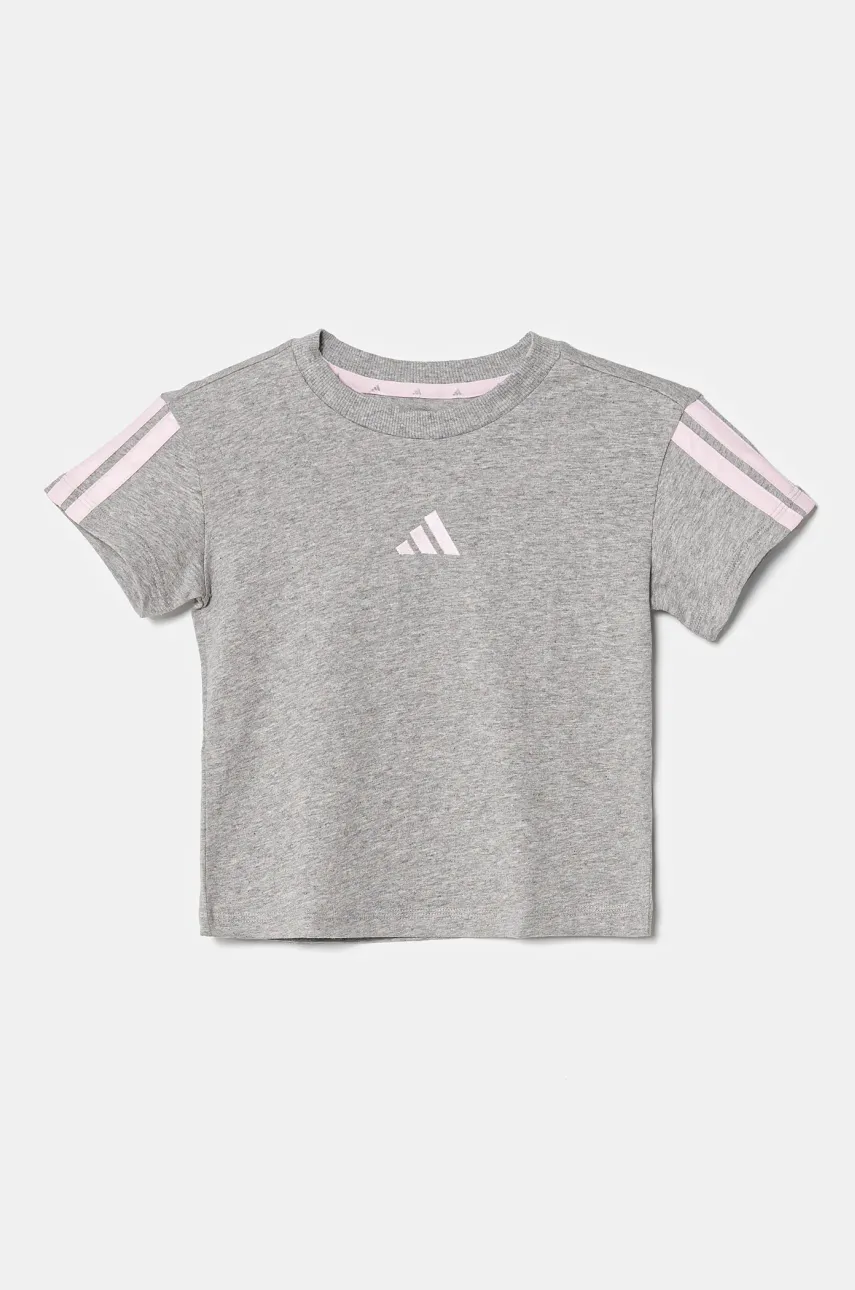 adidas tricou de bumbac pentru copii culoarea gri, JJ0944