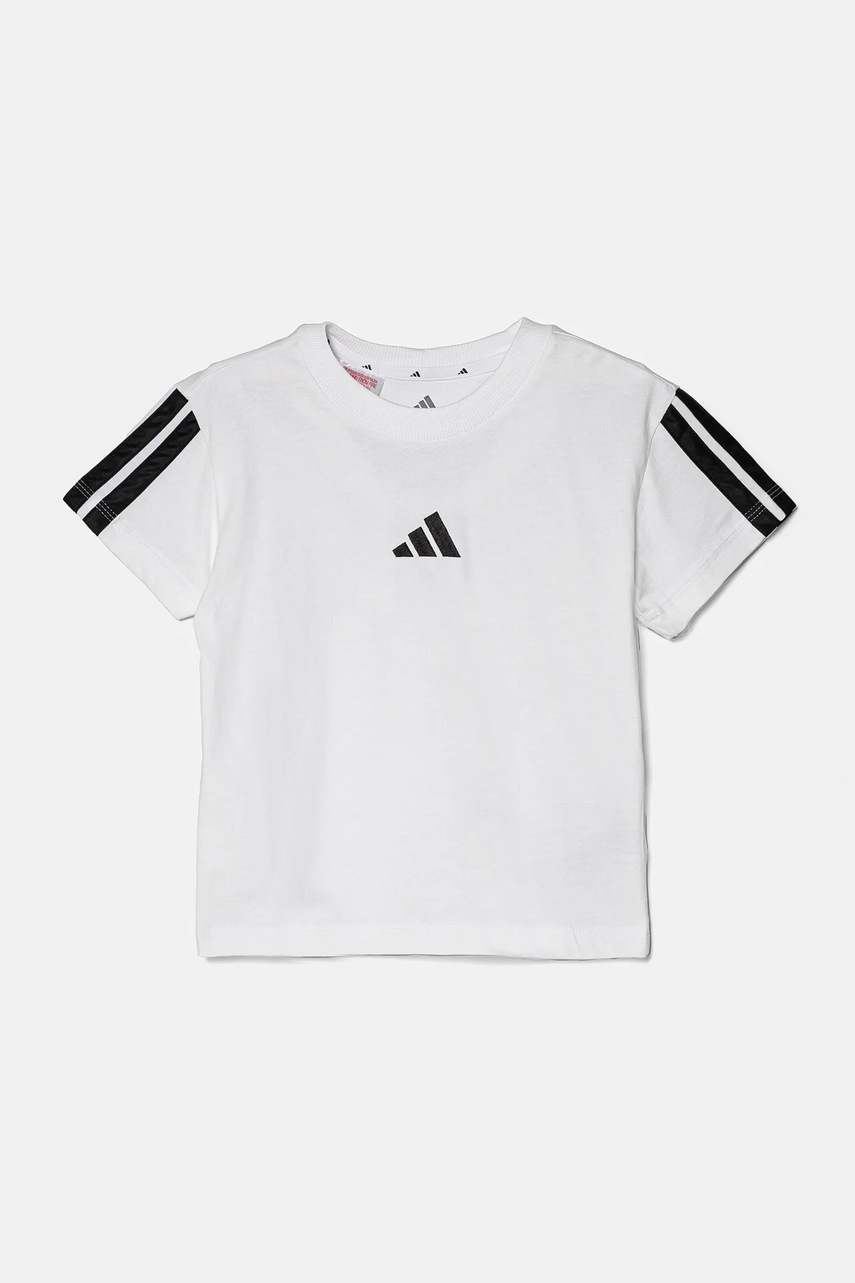 Детская хлопковая футболка adidas цвет белый JJ0945 Детская хлопковая футболка adidas цвет белый JJ0945