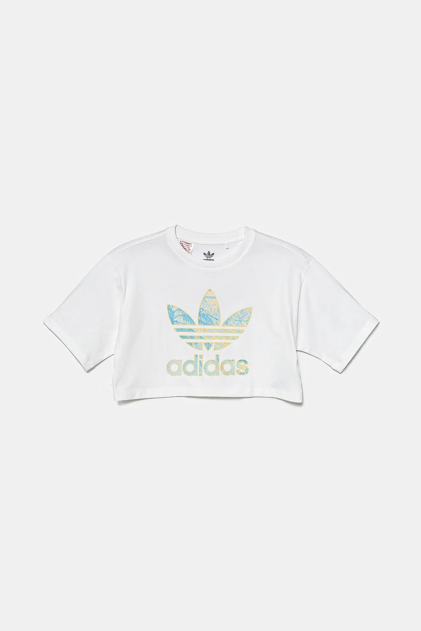 Детская хлопковая футболка adidas Originals цвет белый JD2947