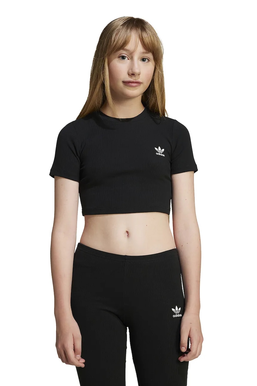 adidas Originals tricou copii culoarea negru, JC8439 adidas Originals tricou copii culoarea negru, JC8439