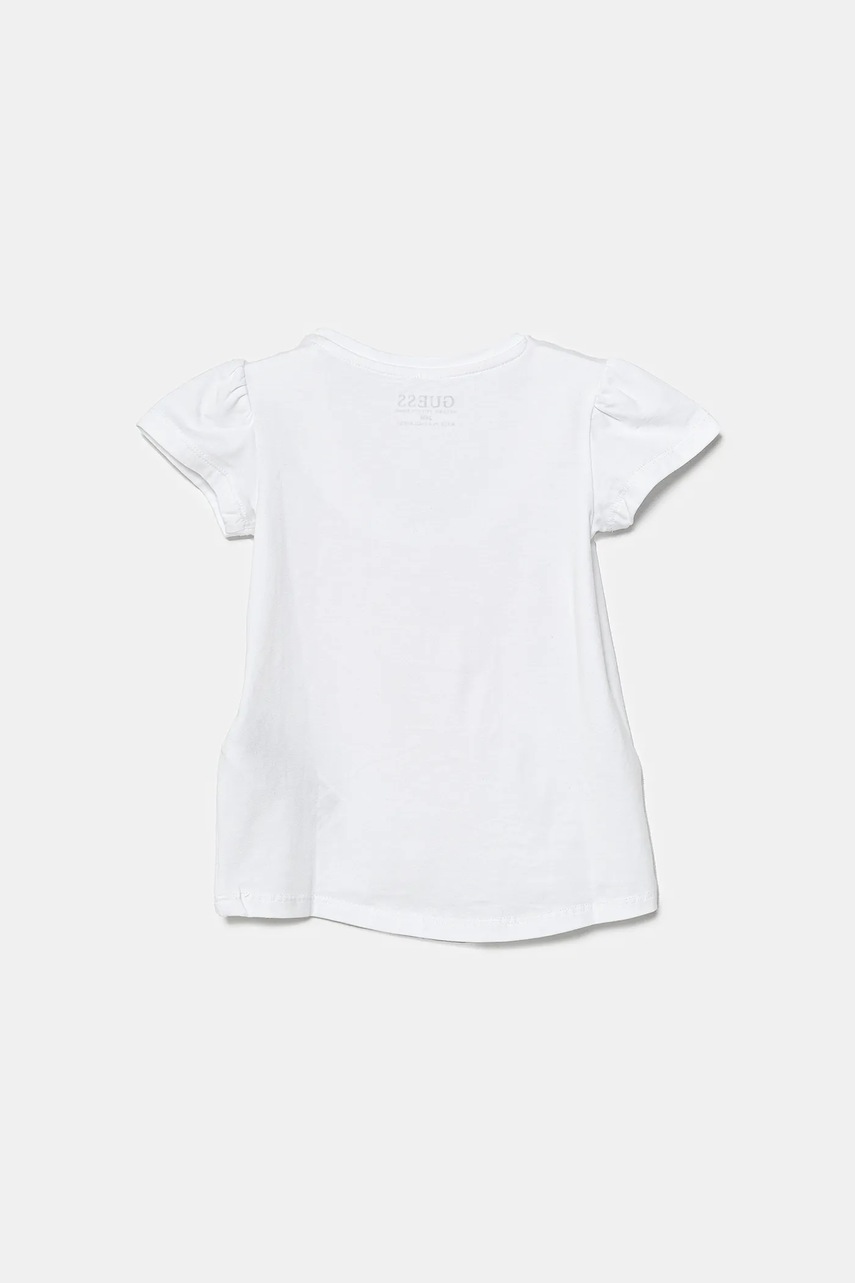 Детская хлопковая футболка Guess цвет белый A5GI01 K6YW4