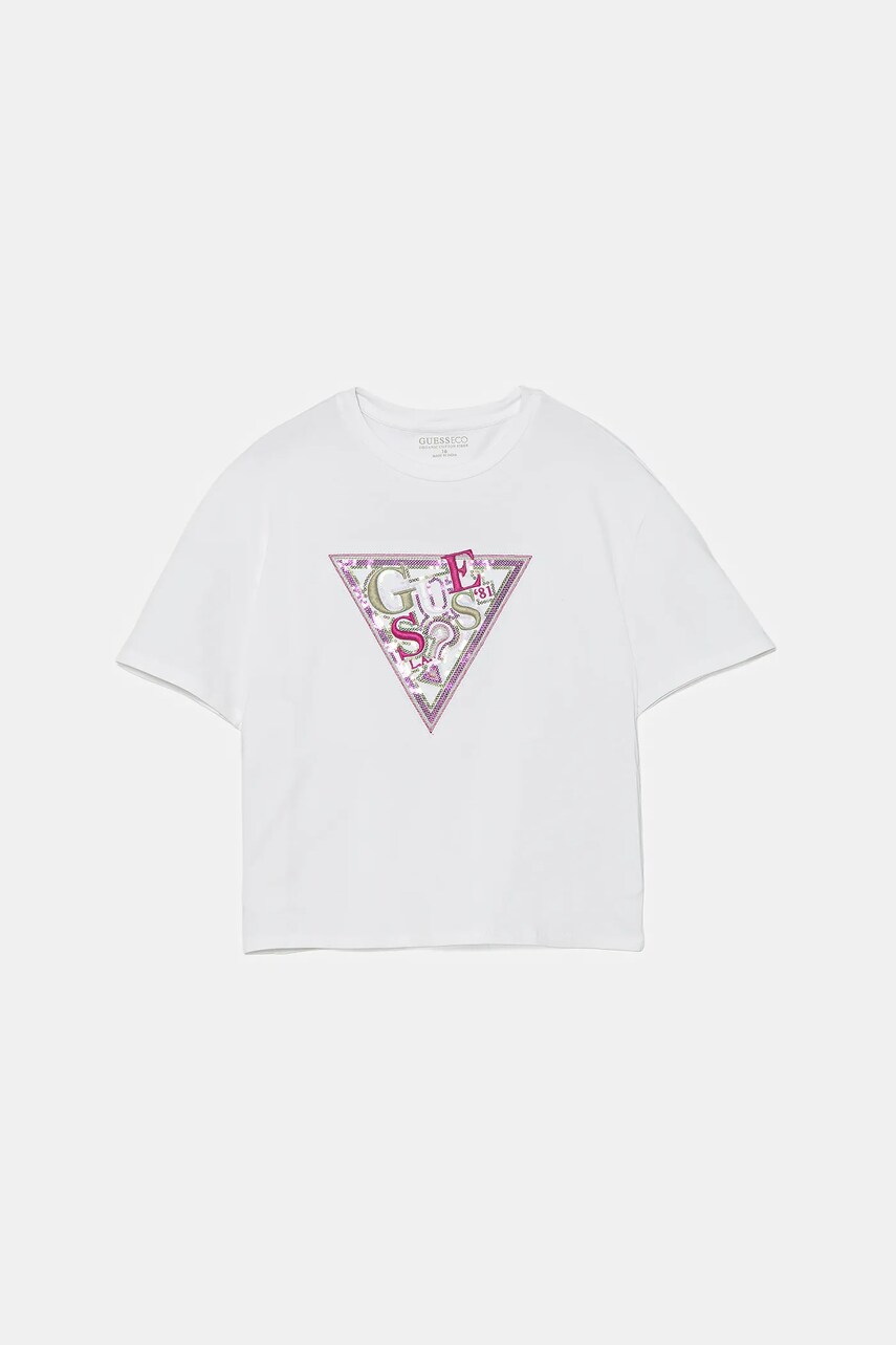 Levně Dětské tričko Guess bílá barva, J5GI04 K6YW4