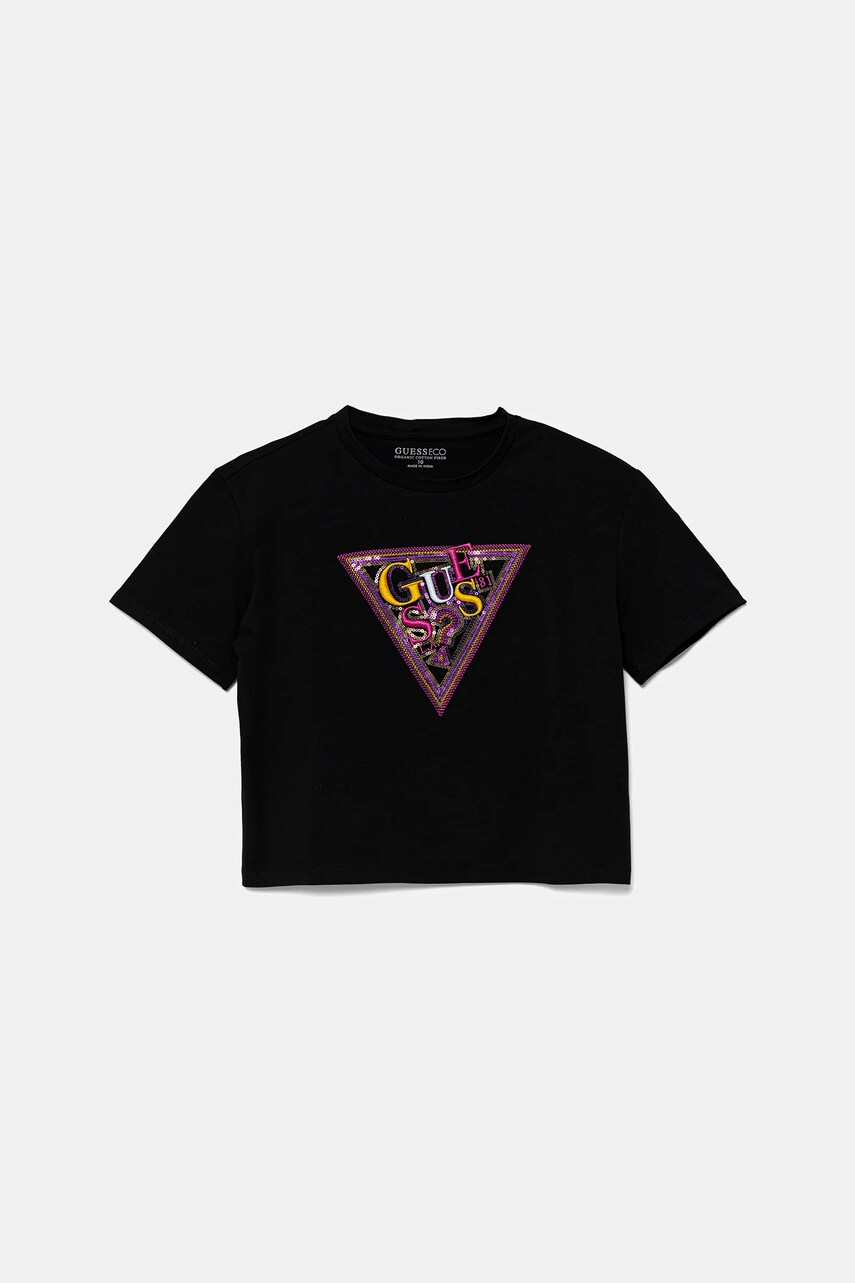 Levně Dětské tričko Guess černá barva, J5GI04 K6YW4