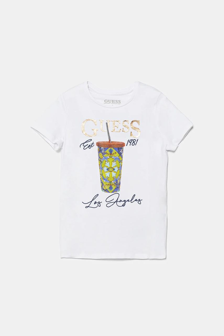 Levně Dětské tričko Guess bílá barva, J5GI08 K6YW4