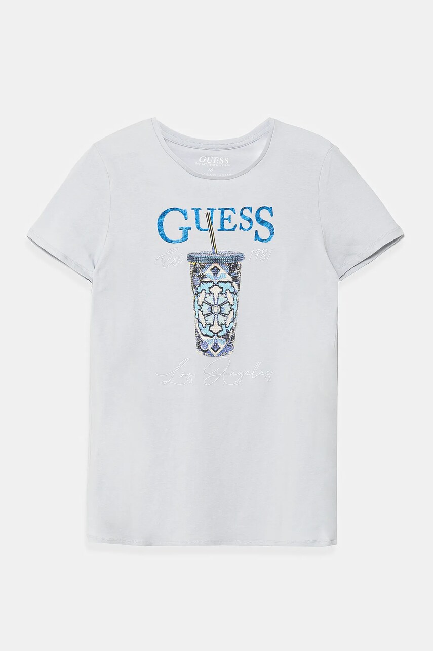 Levně Dětské tričko Guess modrá barva, J5GI08 K6YW4