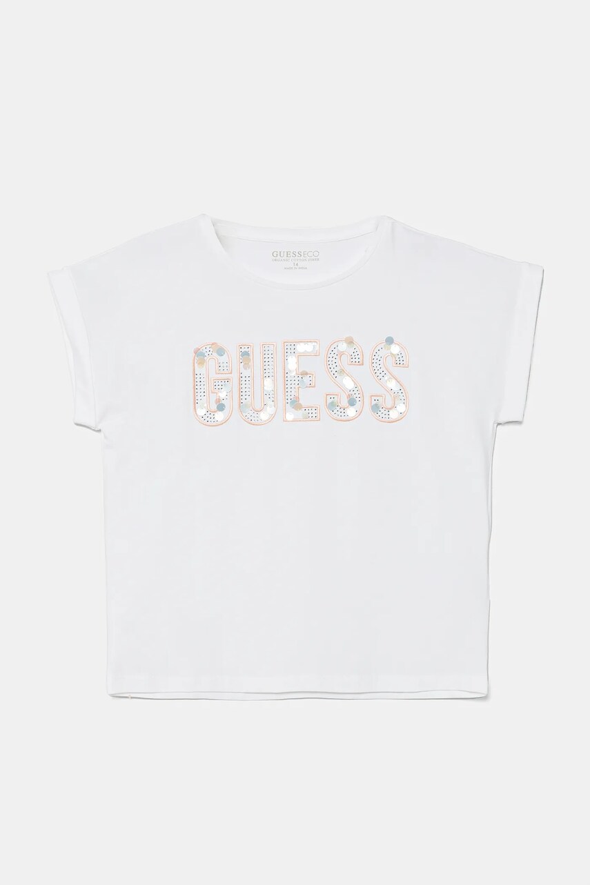 Levně Dětské tričko Guess bílá barva, J5GI09 K6YW4