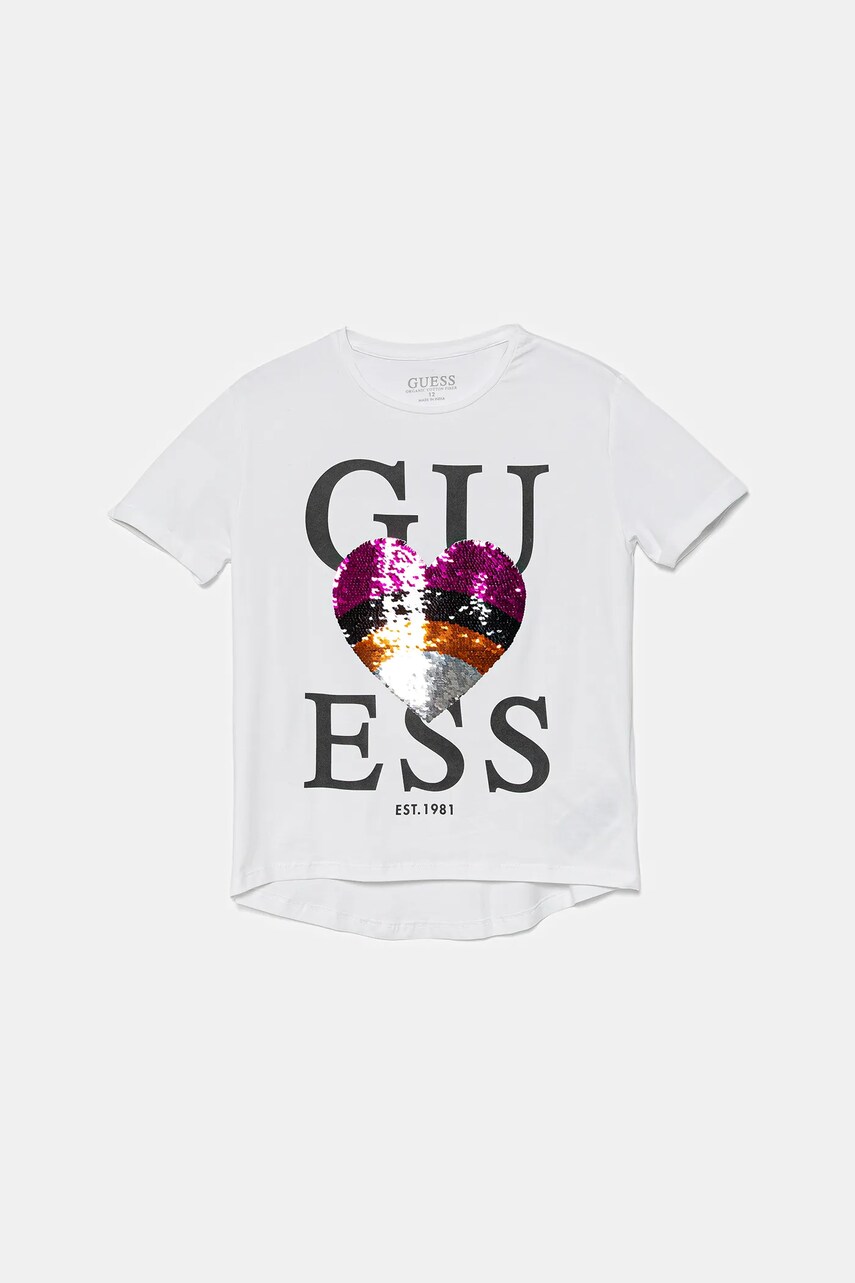 Levně Dětské tričko Guess bílá barva, J5GI26 K6YW4