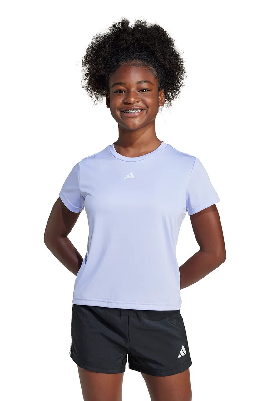 Levně Dětské tričko adidas modrá barva, JJ1068