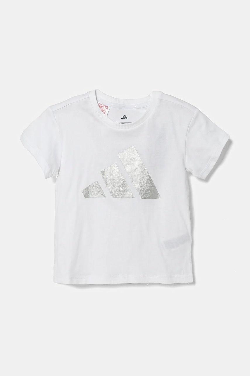 adidas tricou de bumbac pentru copii culoarea alb, JD1831