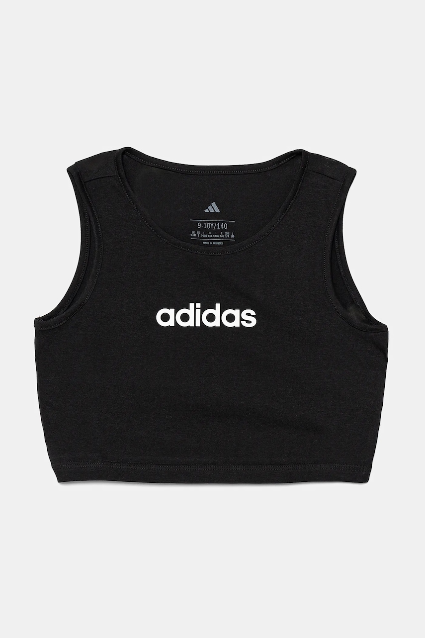 adidas top din bumbac pentru copii culoarea negru, JC9732