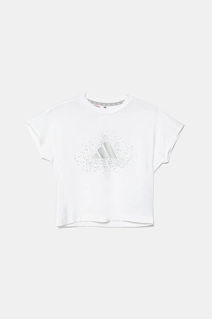 adidas tricou copii culoarea alb, JC7448