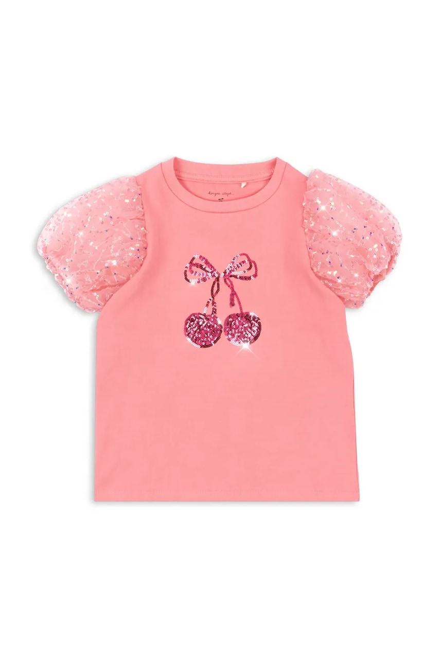 Konges Sløjd tricou copii BALLERINA TEE culoarea roz, KS102648