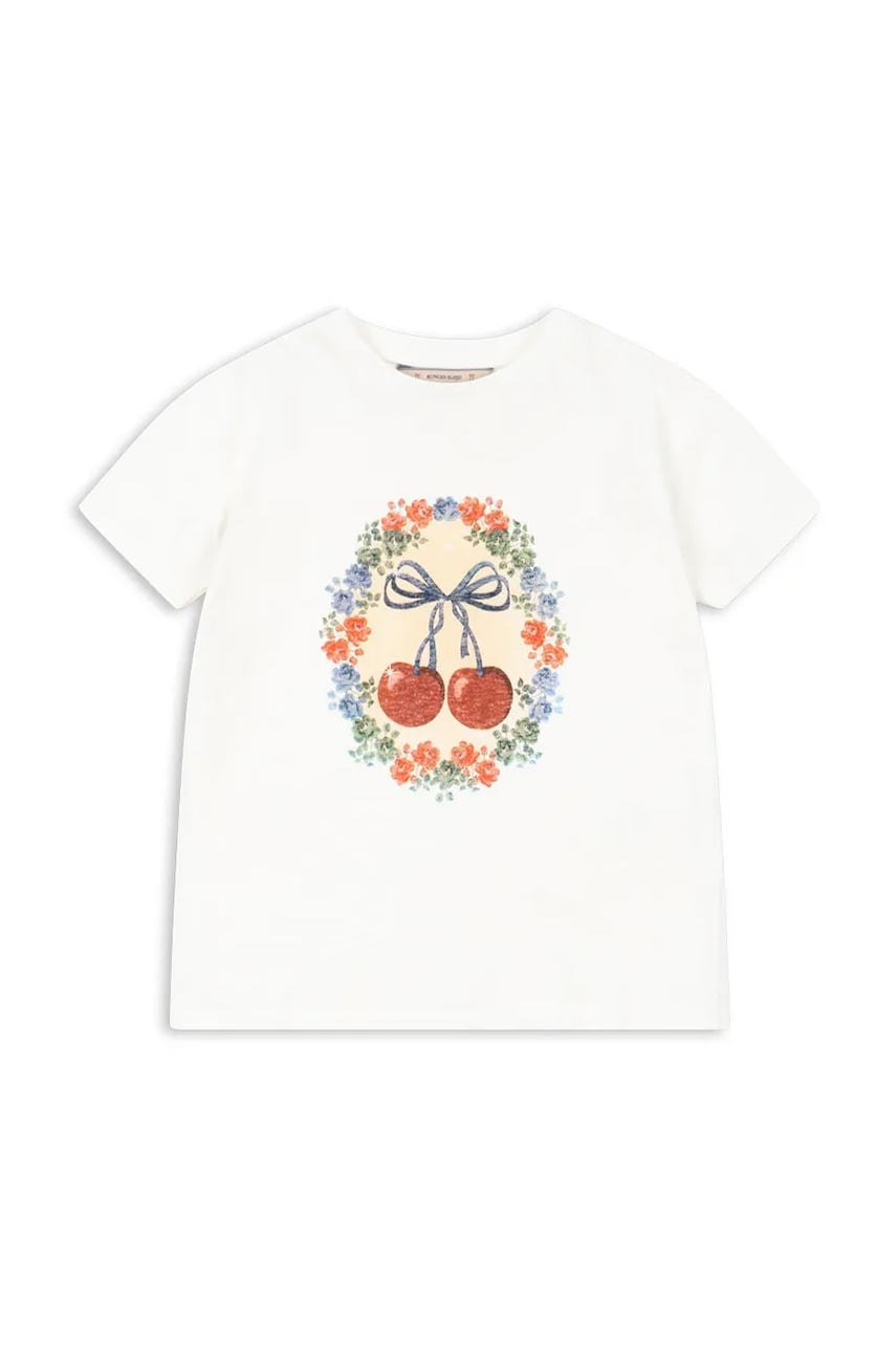 Konges Sløjd tricou din amestec de in pentru copii ERA TEE OCS culoarea alb, KS102600 Konges Sløjd tricou din amestec de in pentru copii ERA TEE OCS culoarea alb, KS102600