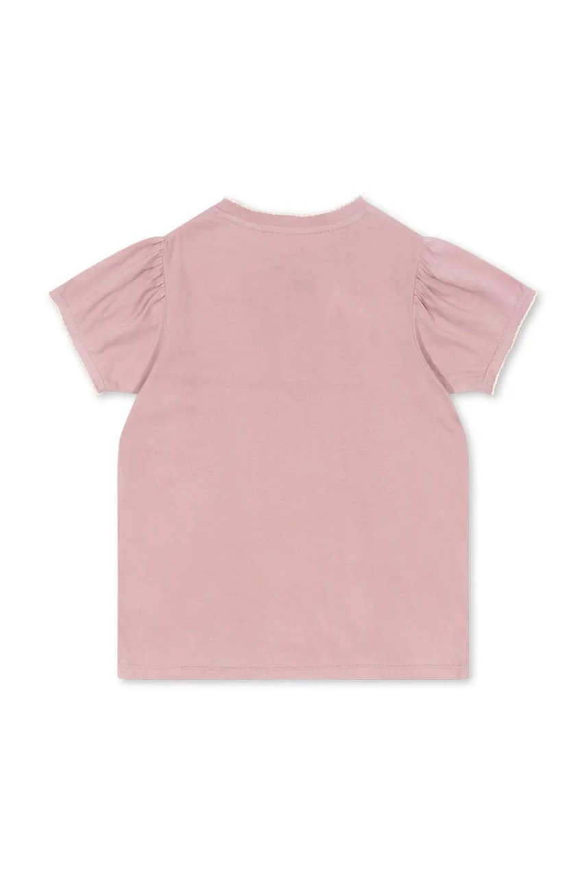 Детская хлопковая футболка Konges Sløjd FAMO PUFF TEE GOTS цвет розовый KS102603