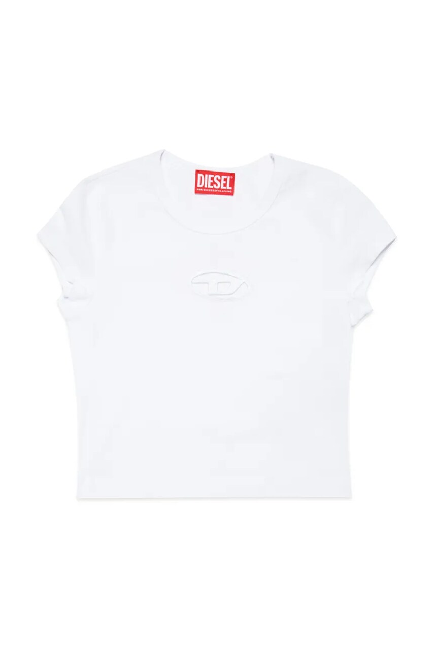 Diesel tricou de bumbac pentru copii TANGIE T-SHIRT culoarea alb, J01830