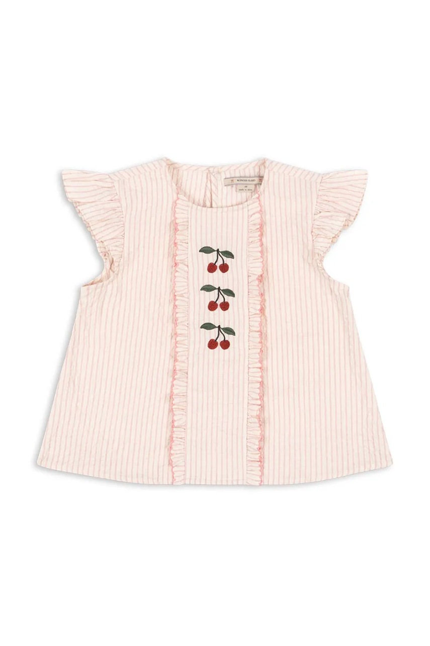 Детский хлопковый топ Konges Sløjd ELLIE FRILL TOP GOTS цвет бежевый KS103070 Детский хлопковый топ Konges Sløjd ELLIE FRILL TOP GOTS цвет бежевый KS103070
