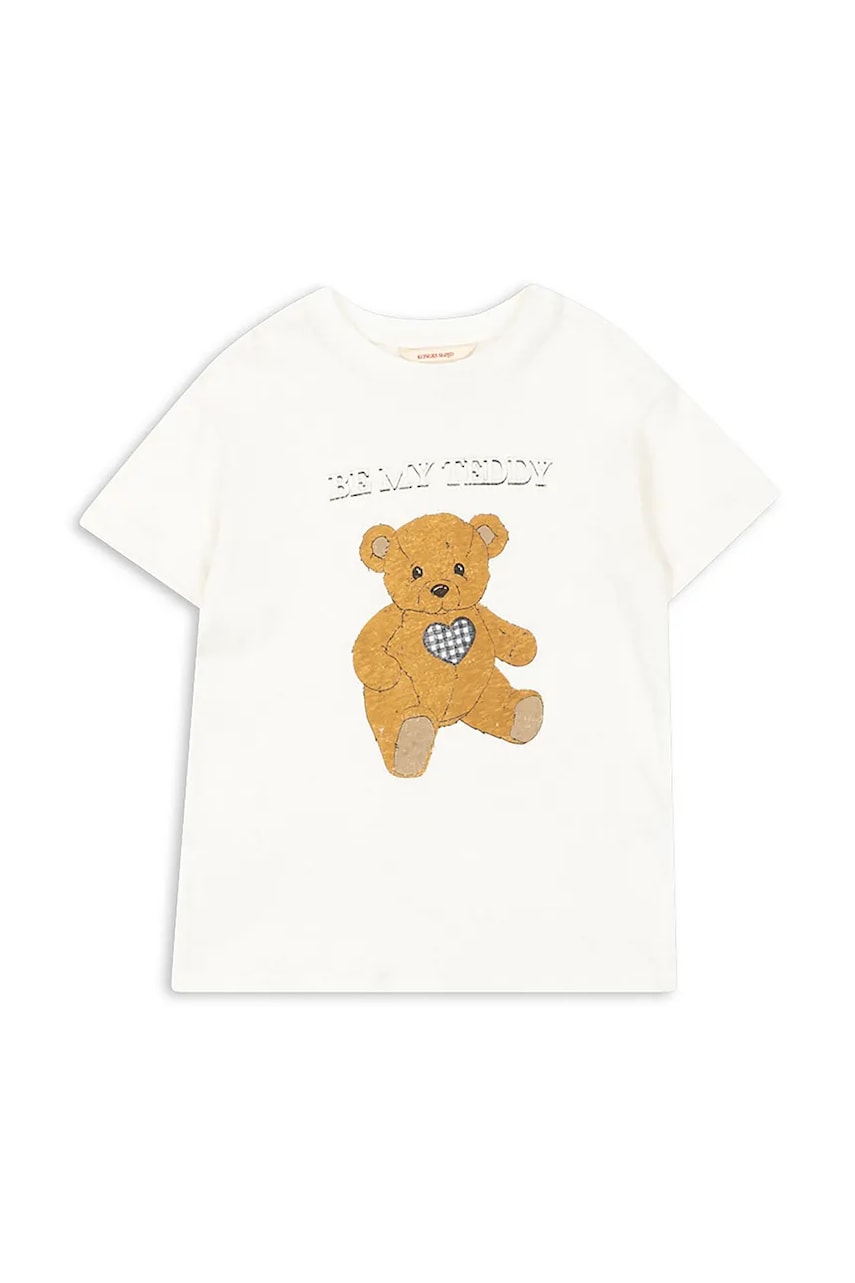 Konges Sløjd tricou din amestec de in pentru copii ERA TEE OCS culoarea maro, KS103194 Konges Sløjd tricou din amestec de in pentru copii ERA TEE OCS culoarea maro, KS103194