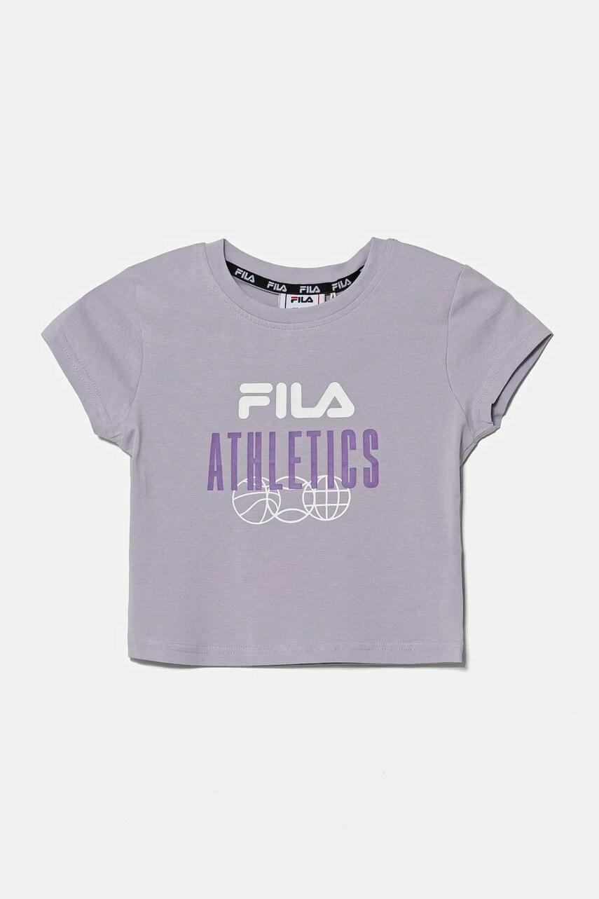 Fila tricou de bumbac pentru copii ISNY culoarea violet, FAT0635