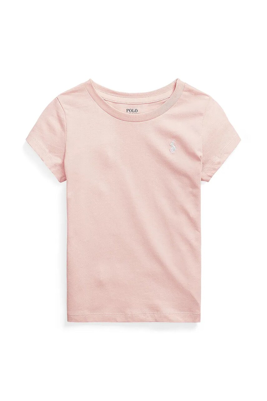 Levně Dětské bavlněné tričko Polo Ralph Lauren oranžová barva, 312833549033