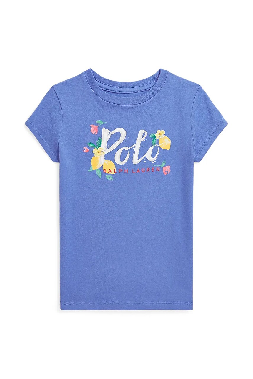 Levně Dětské bavlněné tričko Polo Ralph Lauren modrá barva, 312965218001