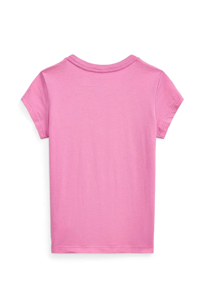 Детская хлопковая футболка Polo Ralph Lauren цвет розовый 312833549081 Детская хлопковая футболка Polo Ralph Lauren цвет розовый 312833549081