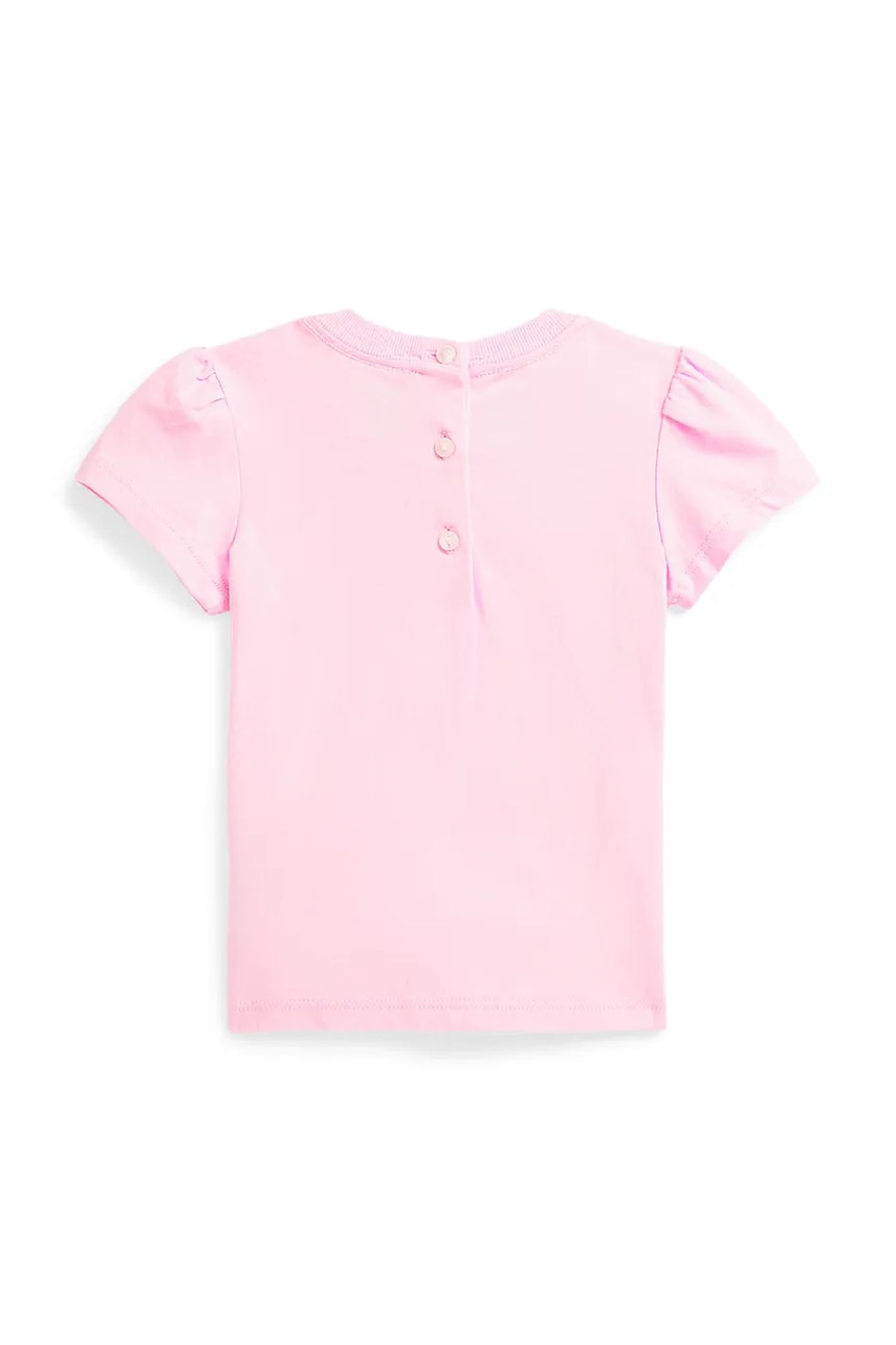 Детская хлопковая футболка Polo Ralph Lauren цвет розовый 310964040001 Детская хлопковая футболка Polo Ralph Lauren цвет розовый 310964040001
