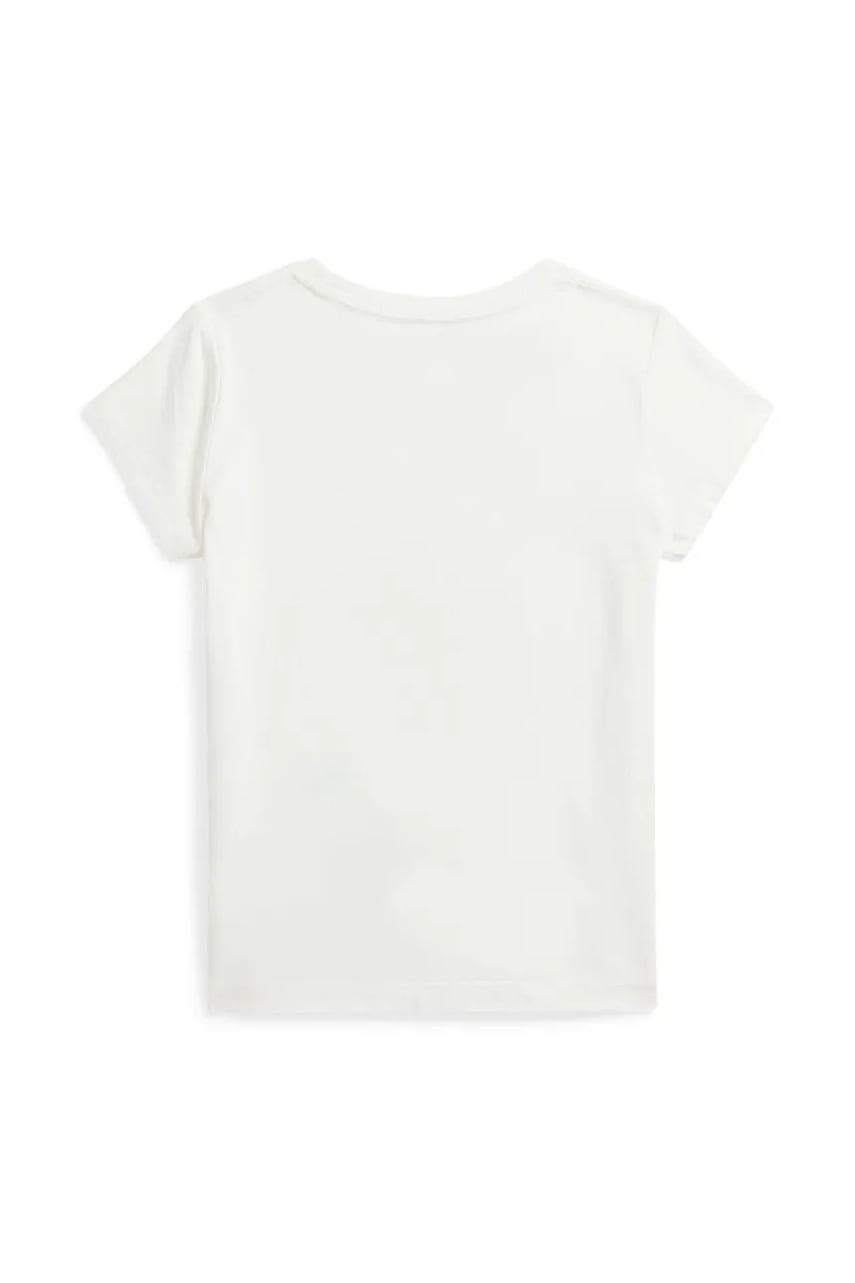 Детская хлопковая футболка Polo Ralph Lauren цвет белый 312965147001 Детская хлопковая футболка Polo Ralph Lauren цвет белый 312965147001