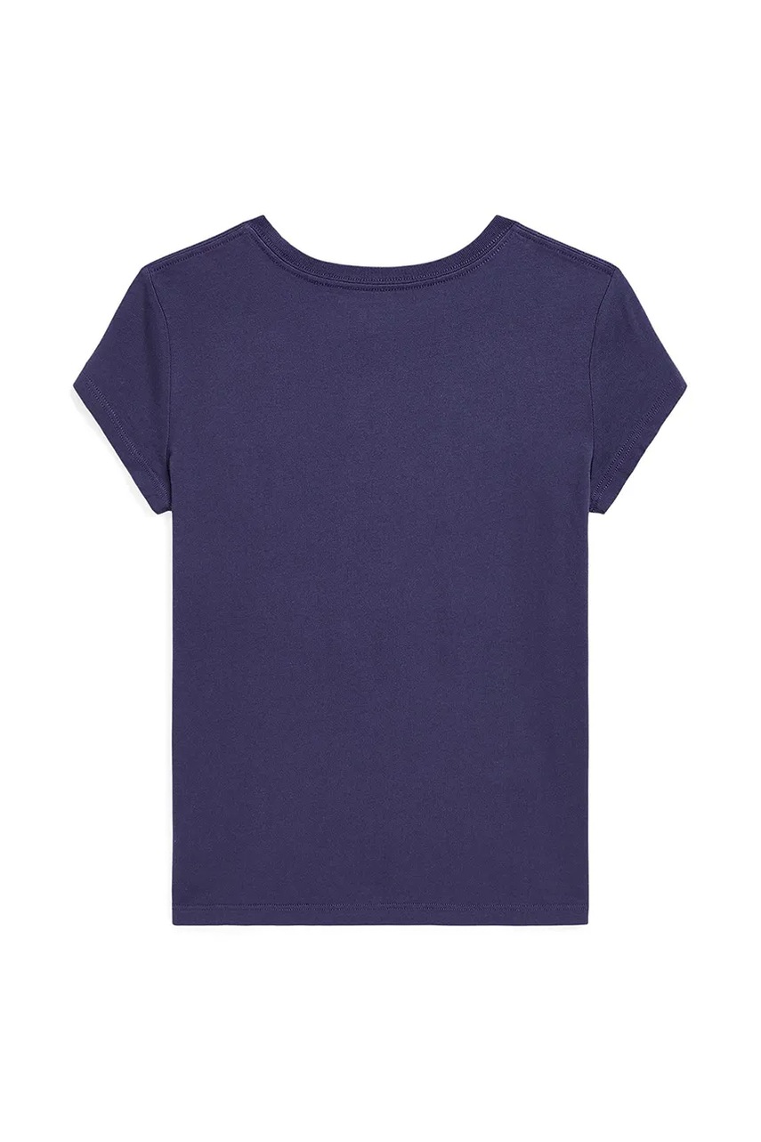 Детская хлопковая футболка Polo Ralph Lauren цвет синий 313965226001 Детская хлопковая футболка Polo Ralph Lauren цвет синий 313965226001