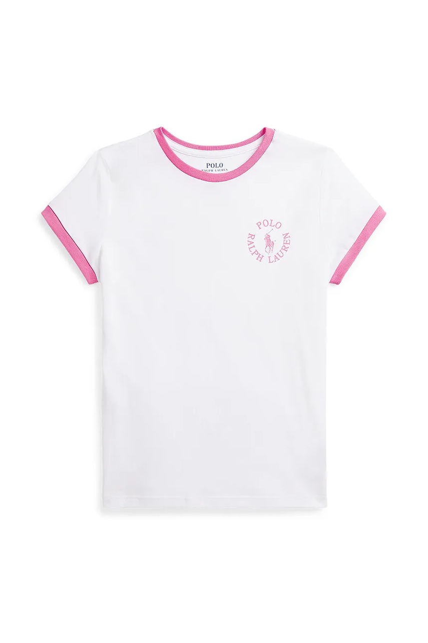 

Детска памучна тениска Polo Ralph Lauren в бяло 313965017002, Бял