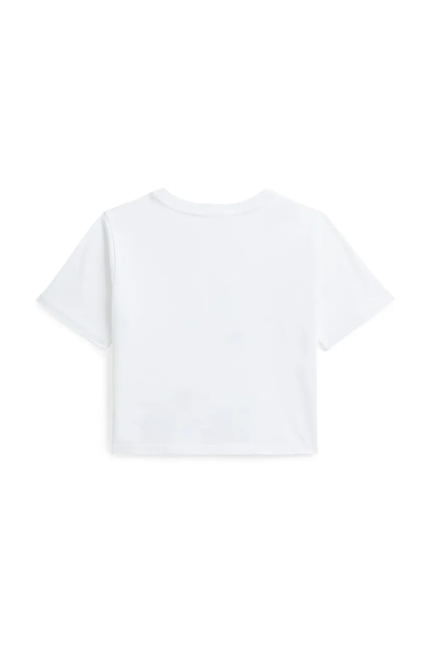 Детская хлопковая футболка Polo Ralph Lauren цвет белый 312965155001 Детская хлопковая футболка Polo Ralph Lauren цвет белый 312965155001