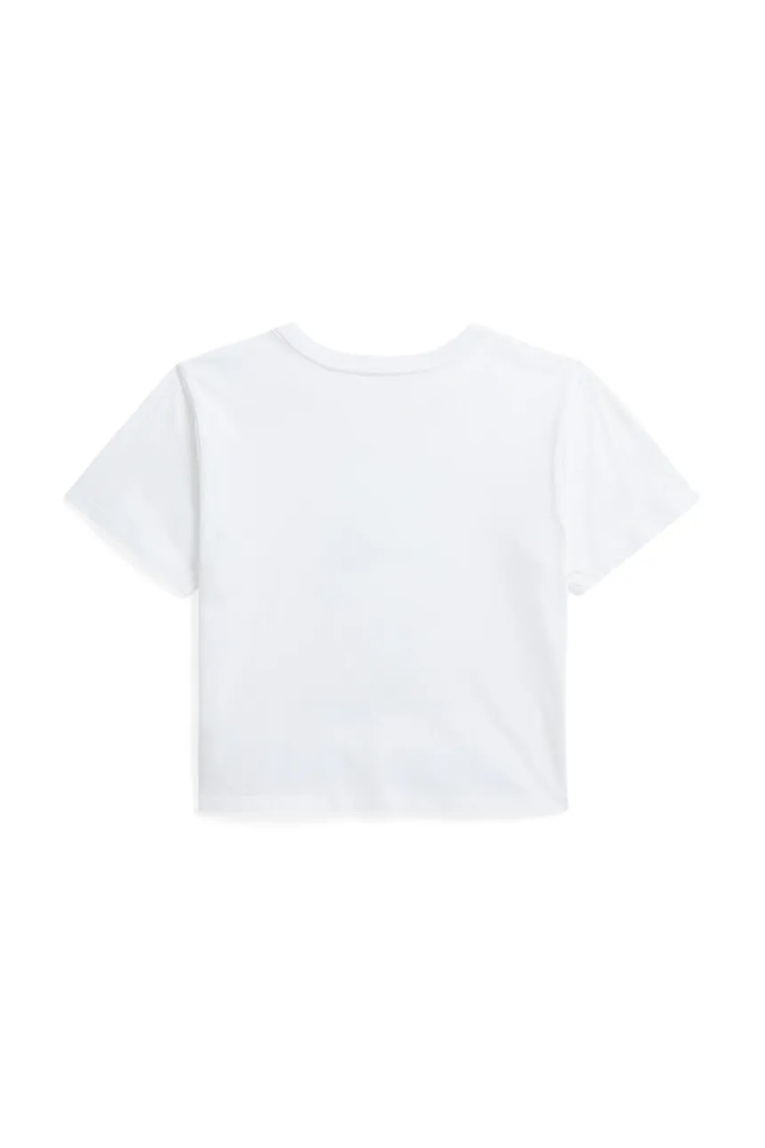Детская хлопковая футболка Polo Ralph Lauren цвет белый 313965155001