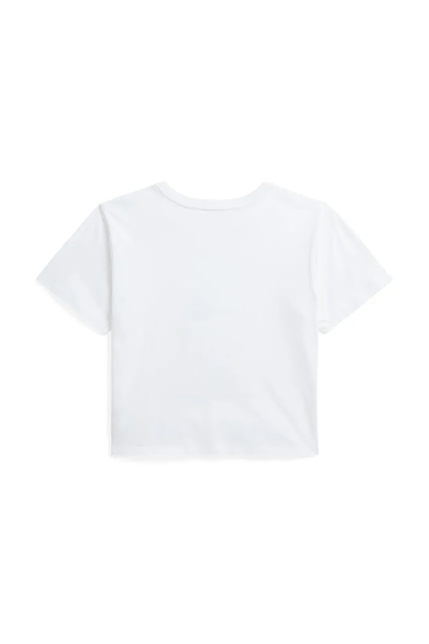 Детская хлопковая футболка Polo Ralph Lauren цвет белый 313965155001 Детская хлопковая футболка Polo Ralph Lauren цвет белый 313965155001