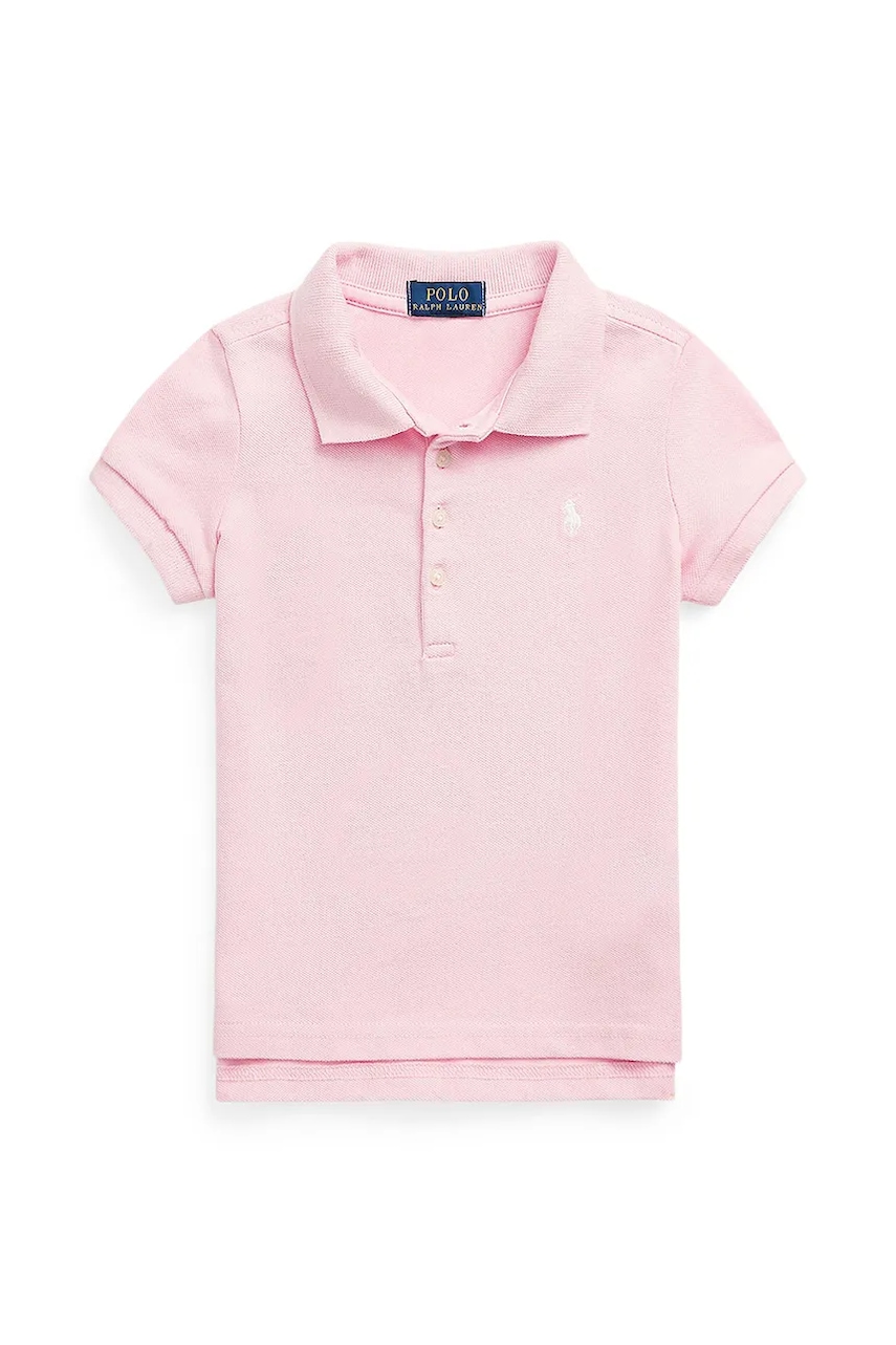 Детское поло Polo Ralph Lauren цвет розовый с воротником 312573242011 Детское поло Polo Ralph Lauren цвет розовый с воротником 312573242011