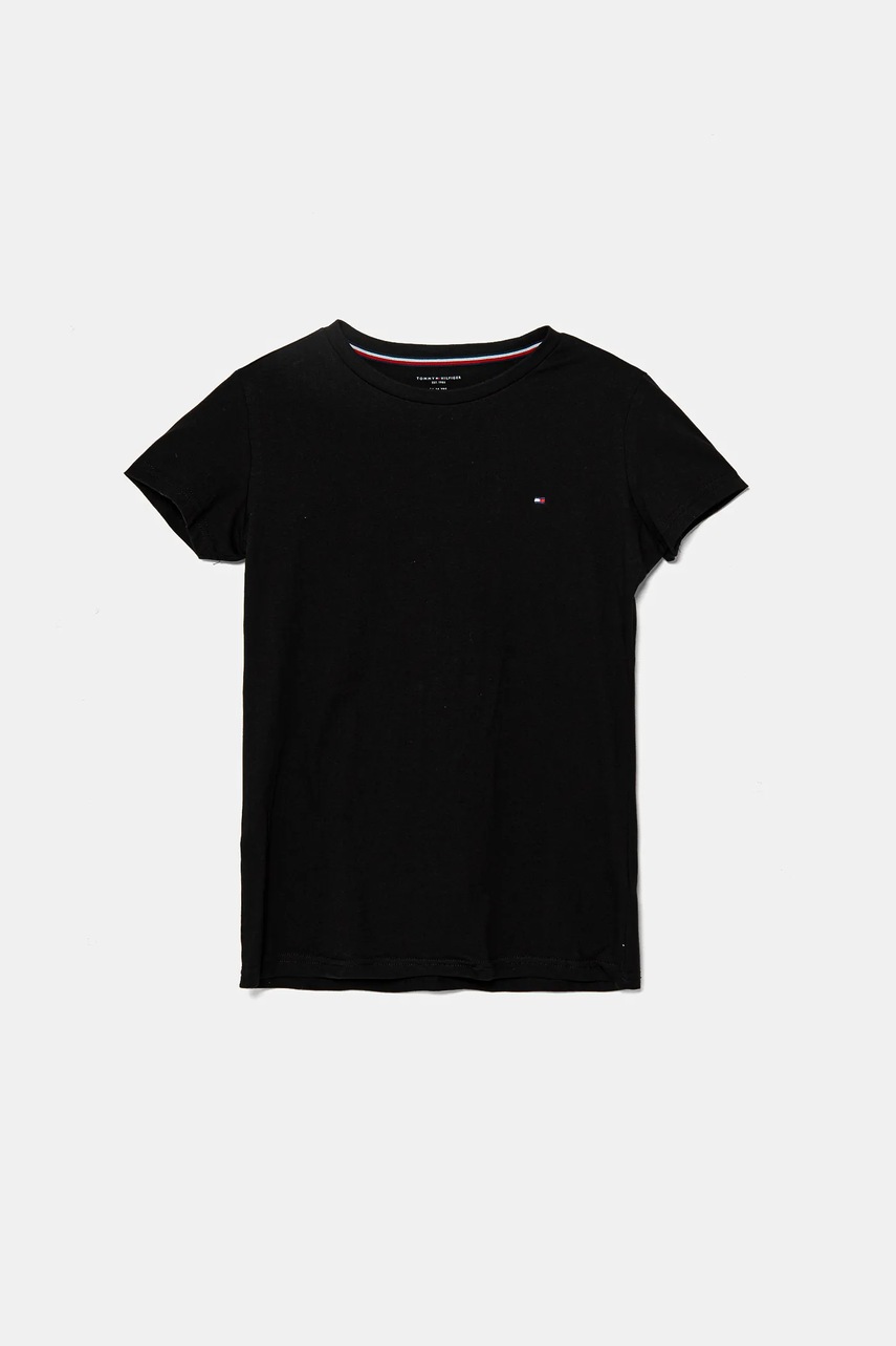 Детская хлопковая футболка Tommy Hilfiger 2 шт цвет чёрный UG0UG00307