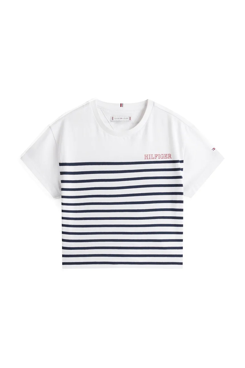 Детская хлопковая футболка Tommy Hilfiger цвет синий KG0KG08529