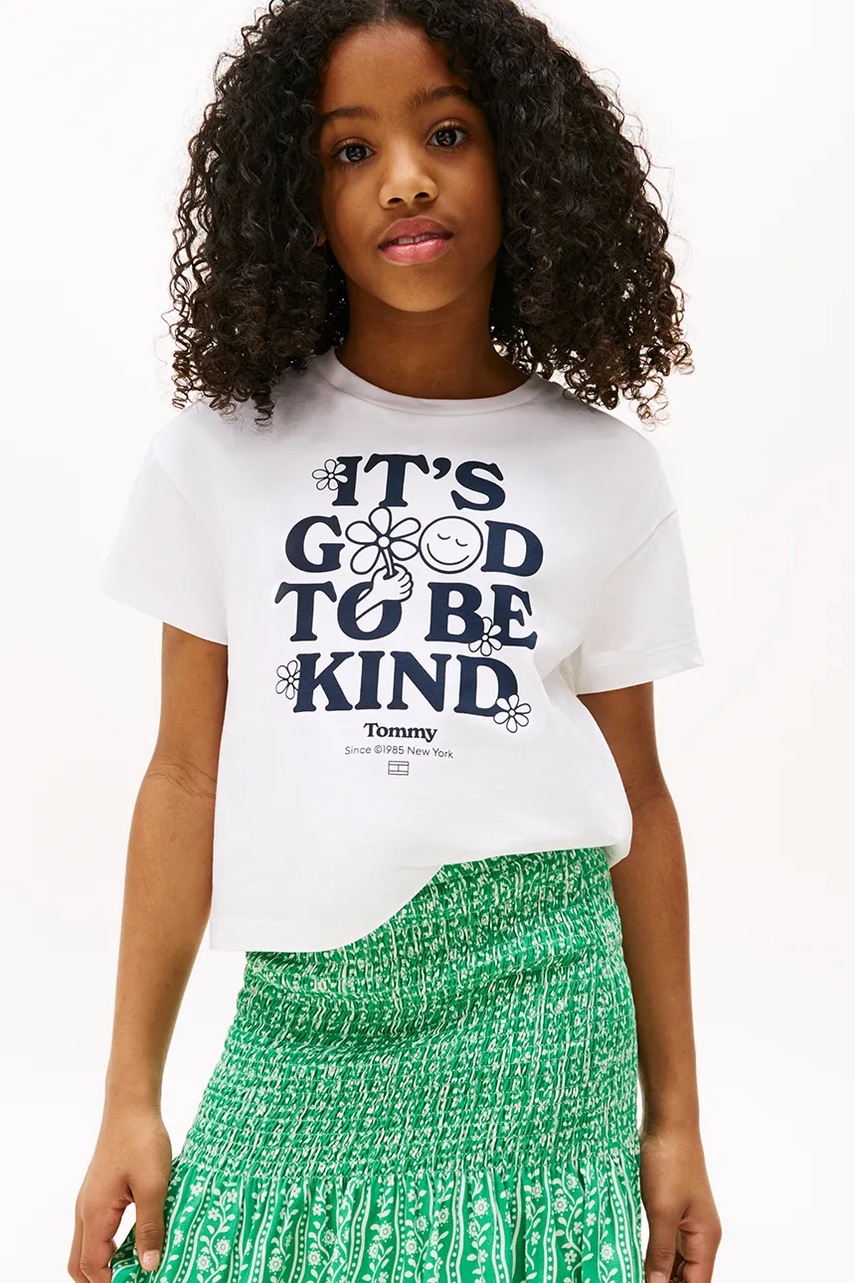 

Тениска Tommy Hilfiger в бяло KG0KG08551, Бял