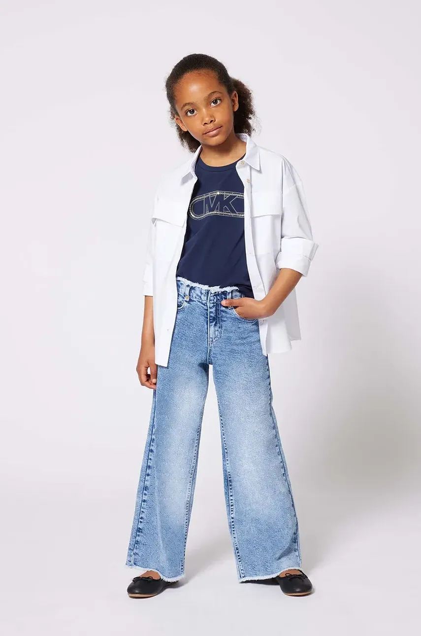 Michael Kors tricou copii culoarea albastru marin, R30318