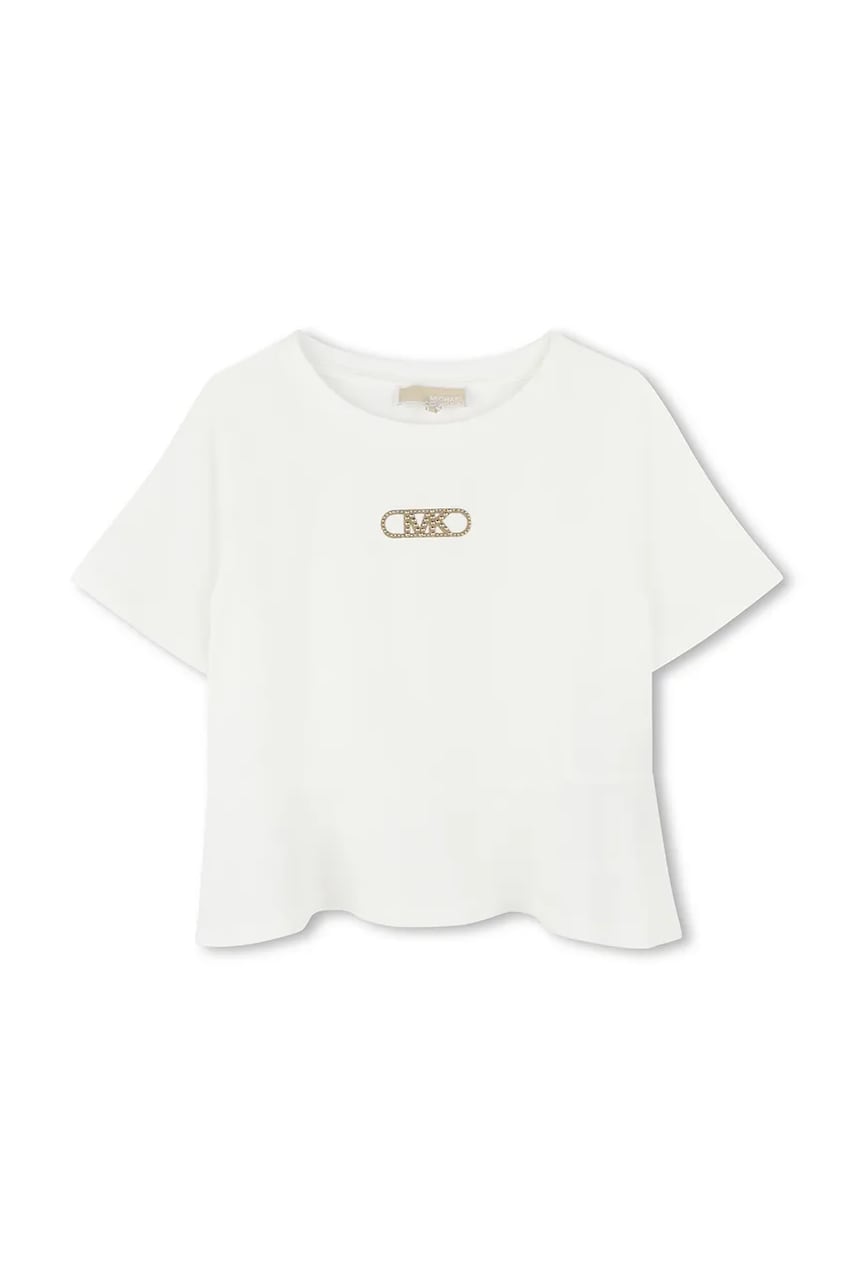 Michael Kors tricou de bumbac pentru copii culoarea alb, R30321 Michael Kors tricou de bumbac pentru copii culoarea alb, R30321