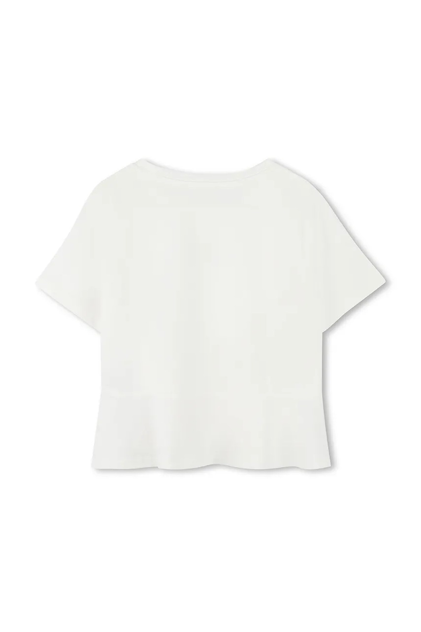 Дитяча бавовняна футболка Michael Kors колір білий R30321