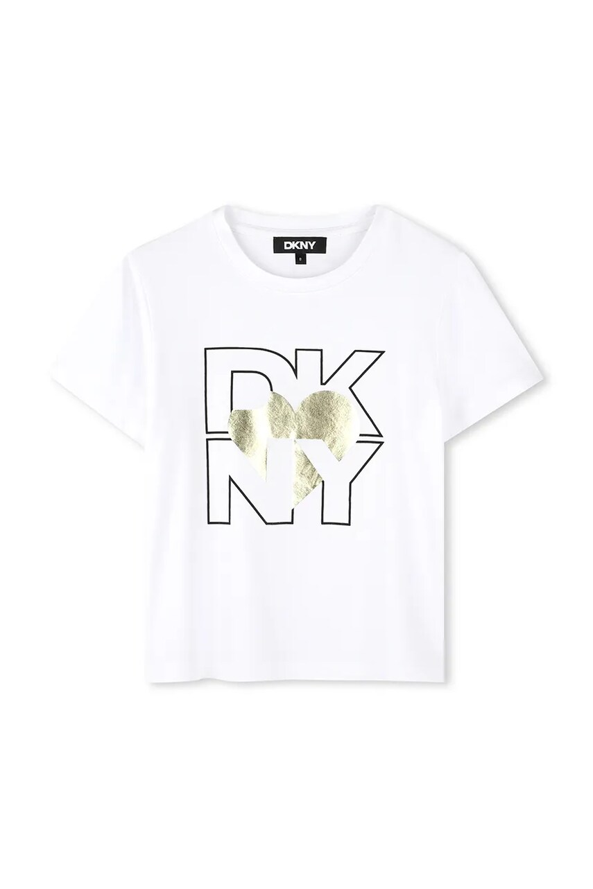 Dkny tricou copii culoarea auriu, D62305