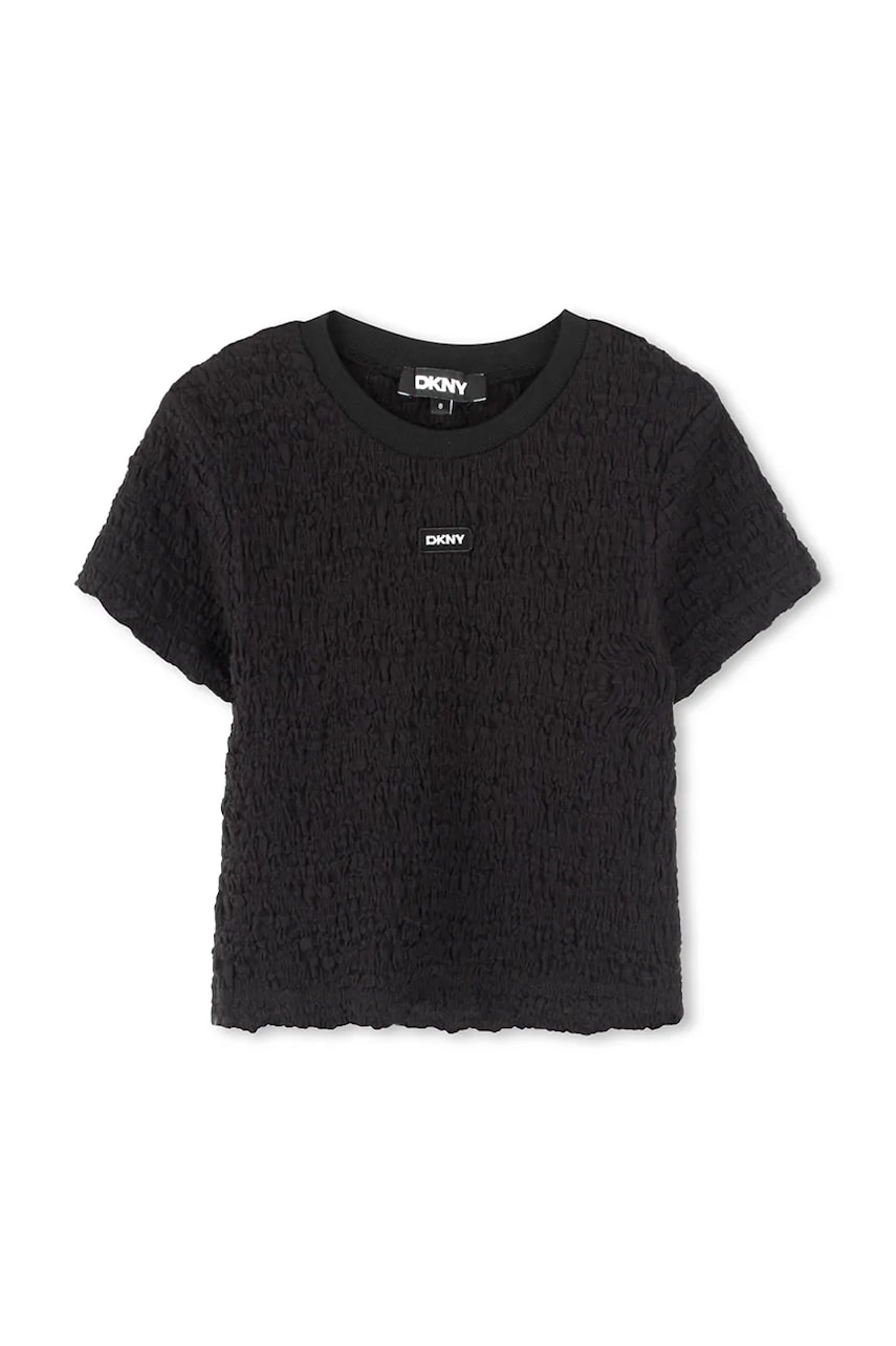 Dkny tricou copii culoarea negru, D62310 Dkny tricou copii culoarea negru, D62310