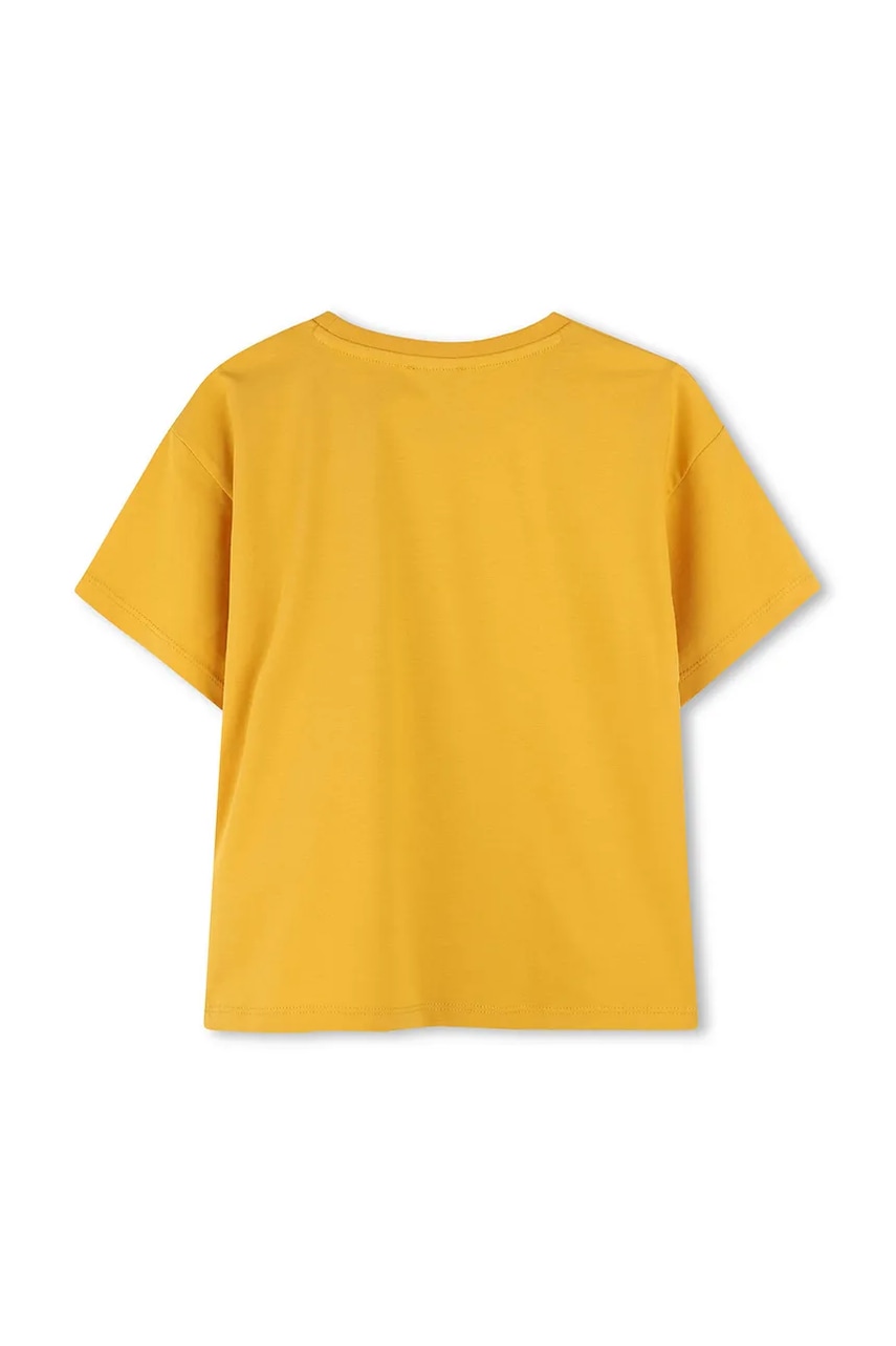 Детская хлопковая футболка Kenzo Kids цвет жёлтый K60916 Детская хлопковая футболка Kenzo Kids цвет жёлтый K60916
