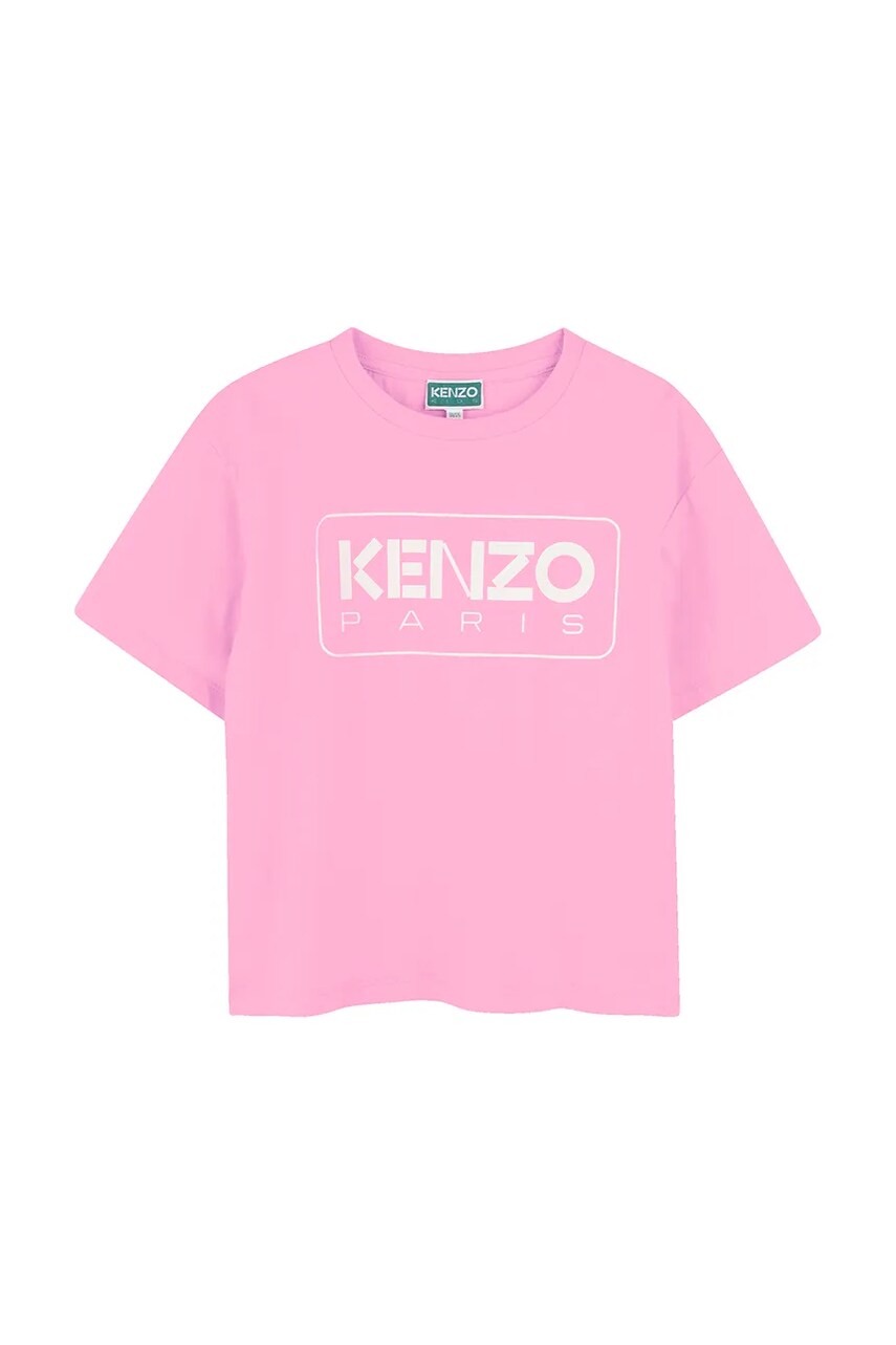 Kenzo Kids tricou de bumbac pentru copii culoarea roz, K61064
