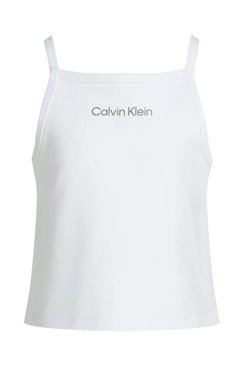 Детский хлопковый топ Calvin Klein Jeans цвет белый IG0IG02868
