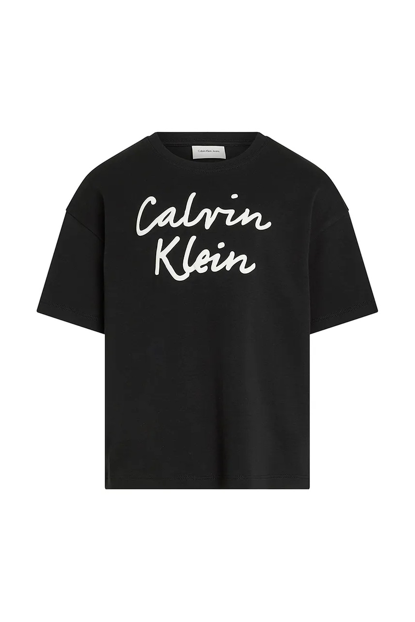 Дитяча бавовняна футболка Calvin Klein Jeans колір чорний IG0IG02864